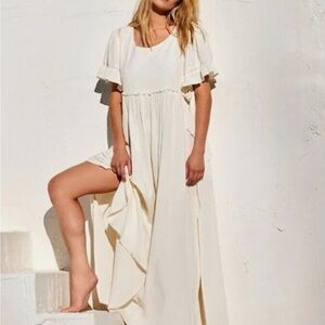 🌾 FREE PEOPLE La Vie Maxi Dress Oversized | Size Small